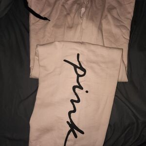 Like NewPink Sweatpants with Black Script